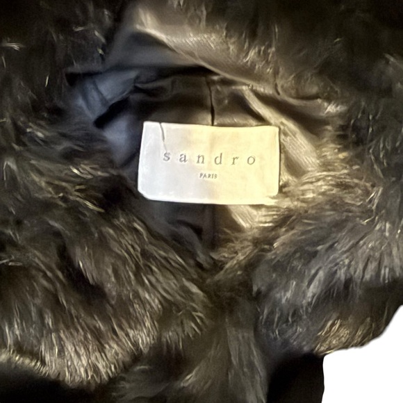 Sandro Black Teddy Jacket - Picture 7 of 8